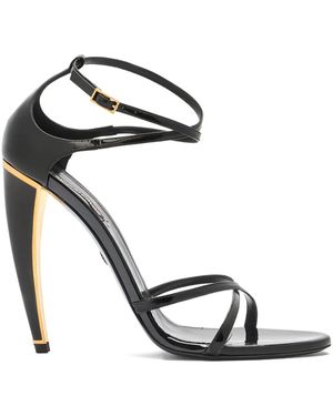 Roberto Cavalli Leather Sandals - Black