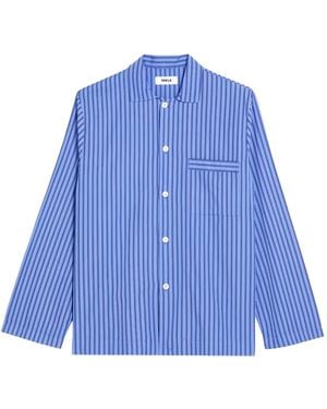 Tekla Gestreiftes Pyjama-Oberteil - Blau