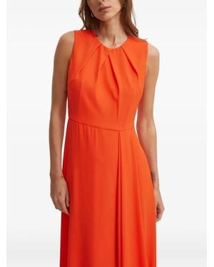 Sandro Ferrone Robe Longue Plissée À Design Drapé - Orange