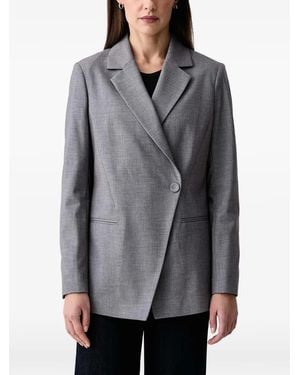 Sisley Asymmetric-Fastening Blazer - Gray