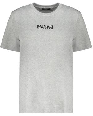 Balmain Logo T-Shirt - Grey