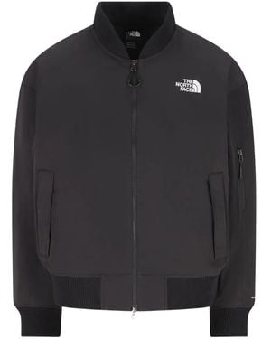 The North Face Zip Ribbed Bomber Jacket - Black