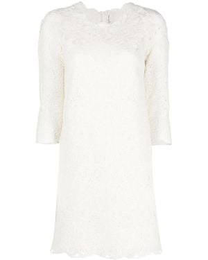 Ermanno Scervino Wool Blend Short Dress - White