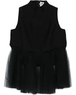 Noir Kei Ninomiya Jack Met Hoge Hals - Zwart