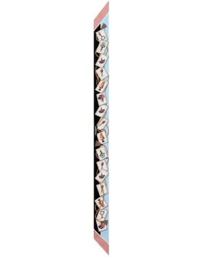 Dolce & Gabbana Perfume-Print Silk Twill Bandeau - White