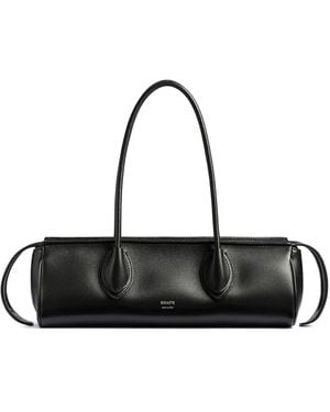 KHAITE Donna Leather Shoulder Bag - Black