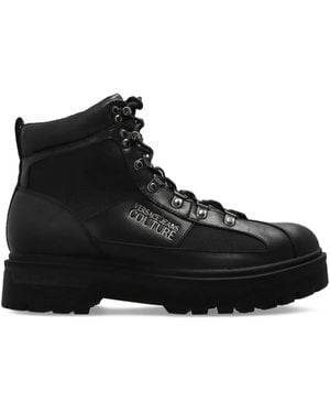 Versace Jeans Couture レースアップ トレッキングブーツ - ブラック