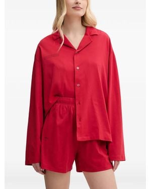 PANGAIA Long-Sleeves Nightwear Set - Red