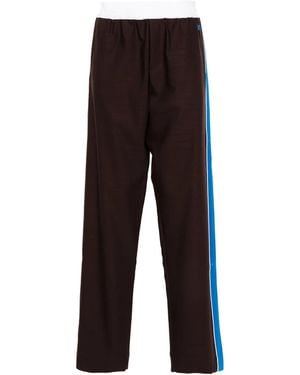 Wales Bonner Stripe-Detail Straight-Leg Trousers - Blue