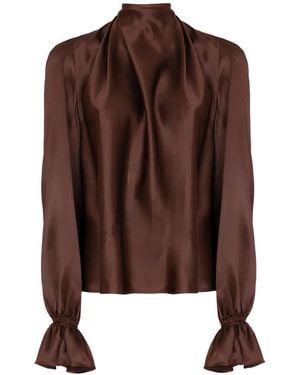 Raquel Diniz Moona Long-Sleeve Blouse - Brown
