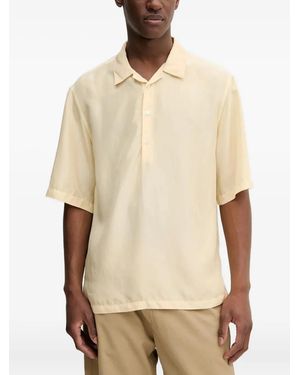 Barena Short-Sleeve Silk Polo Shirt - Natural