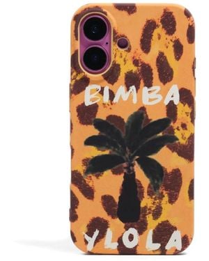 Bimba Y Lola Iphone 16 Animal-Print Phone Case - Orange