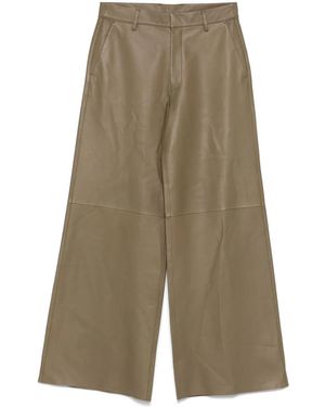 Forte Forte Hose Aus Leder - Grün