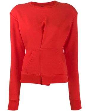 Unravel Project Folded Detail Sweatshirt - Red