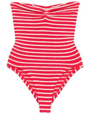 Hunza G Brooke Striped Swimsuit - Red