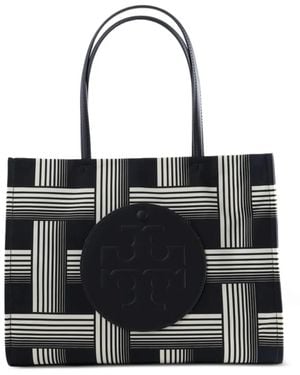 Tory Burch Small Ella Printed Tote - Black