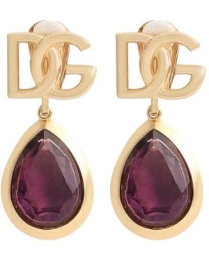 Dolce & Gabbana Oorbellen Met Logoplakkaat - Roze