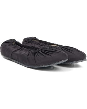 Maison Margiela Ballerines À Fronces - Black