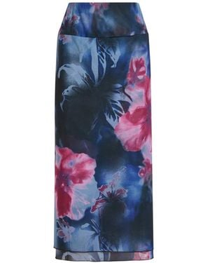 Free People Sunset Floral-Print Skirt - Blue