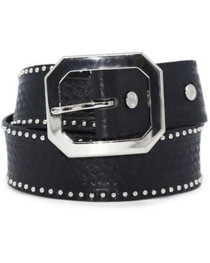 HTC Mulholland Studded Leather Belt - Black