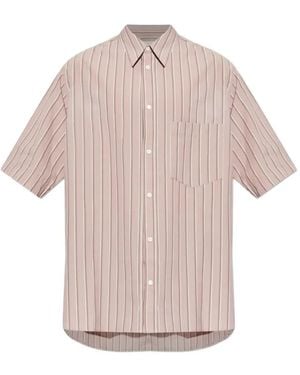 Isabel Marant Labilio Striped Chest-Pocket Shirt - Pink