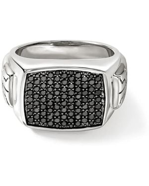 John Hardy Sterling Sapphire Signet Ring - Grey
