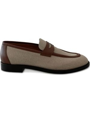 Loro Piana Sergio Loafers Met Leren Afwerking - Bruin