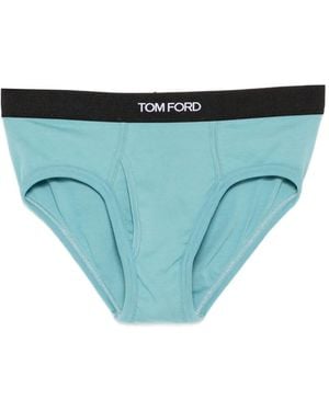 Tom Ford Bragas Con Logo En La Cintura - Azul