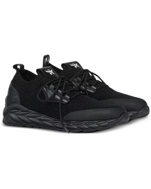 MCM Knit Panelled Trainers - Black