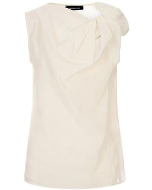 Fabiana Filippi Knotted-Detail Sleeveless Blouse - White