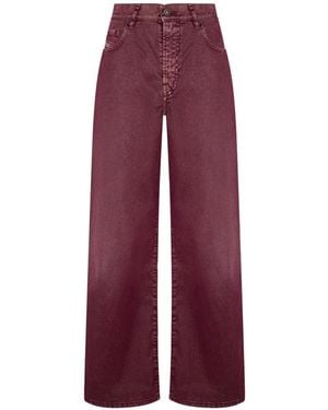 DIESEL Vaqueros Anchos De Talle Alto - Morado