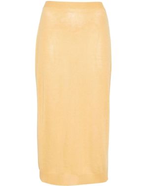Fabiana Filippi Fine-Knit Midi Skirt - Orange