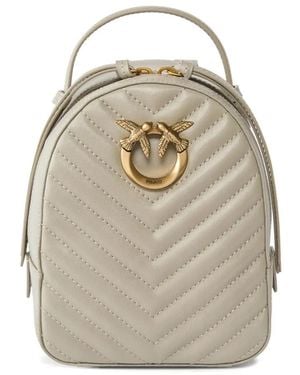 Pinko Love Click Matelassé Backpack - White