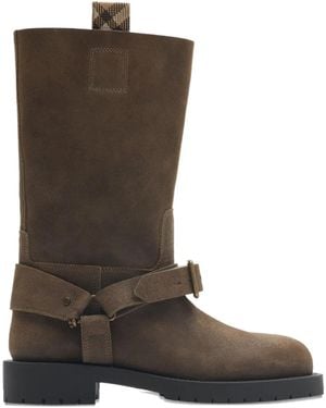 Burberry Suede Boots - Brown