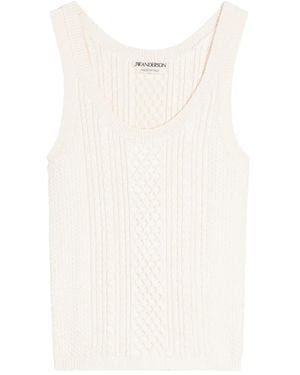 JW Anderson Cable Knit Top - White