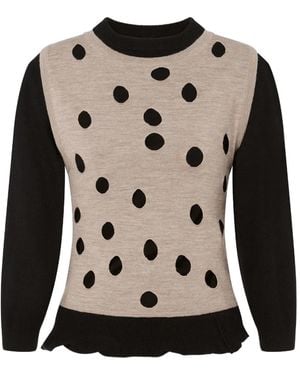 Moschino Pullover Mit Polka Dots - Schwarz