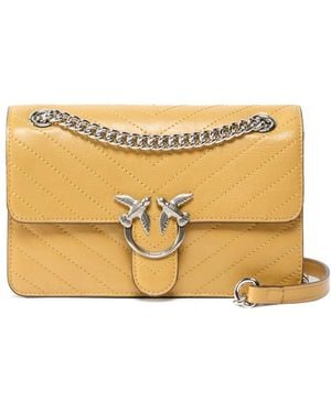 Pinko Chevron Chain Cross Body Bag - メタリック