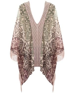 Cecilia Prado Caftan Frangé Ava À Col V - Multicolour