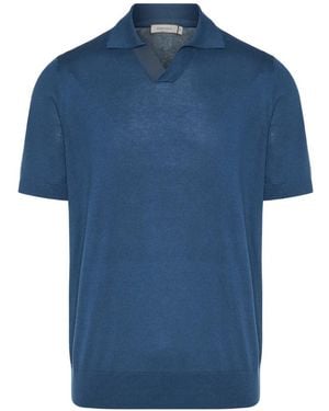 Canali Collar Polo Shirt - Blue
