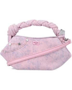 Ganni Small Bou Braided Tote Bag - Pink