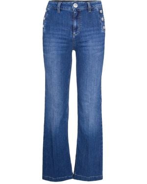 Liu Jo Jean À Boutons Décoratifs - Bleu