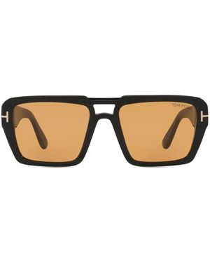 Tom Ford Redford Tr Pilot-Frame Sunglasses - Natural