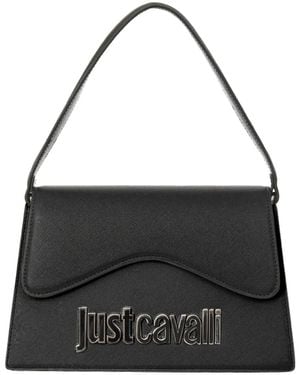 Just Cavalli Logo-Lettering Tote Bag - Black