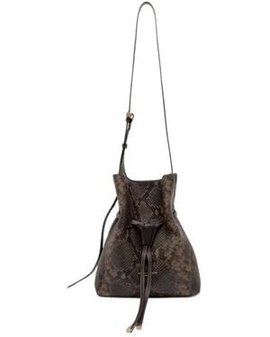 Gianni Chiarini Sienna Snakeskin-Effect Shoulder Bag - White