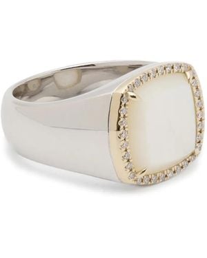 Tom Wood Anillo May Con Diamantes - Blanco