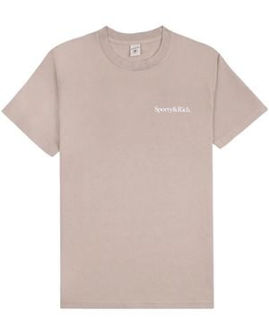 Sporty & Rich Drink More Water Cotton T-Shirt - Pink