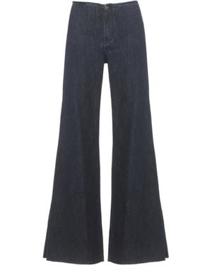 CIGALA'S Wide-Leg Raw-Cut Jeans - Blue