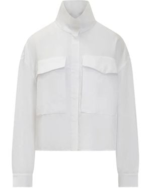 IRO Calidora Pocket-Detail High-Neck Blouse - White