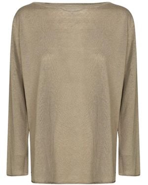 Alpha Studio Long-Sleeve Sweater - Natural