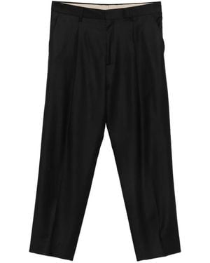 Costumein Pleated Straight-Leg Trousers - Black